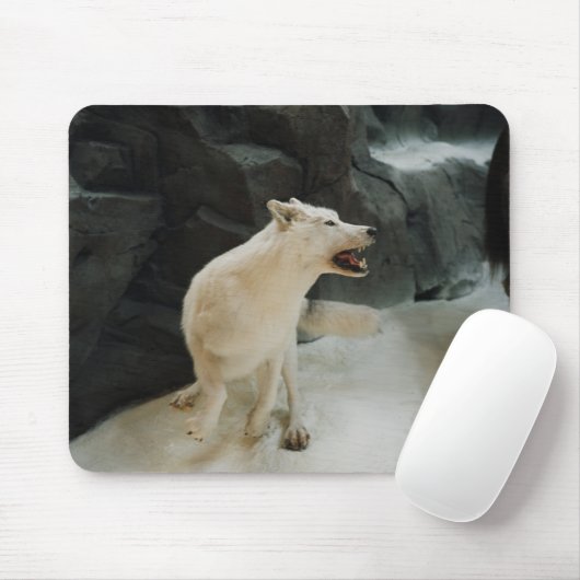 White Wolf Mousepad (Mit Mouse)