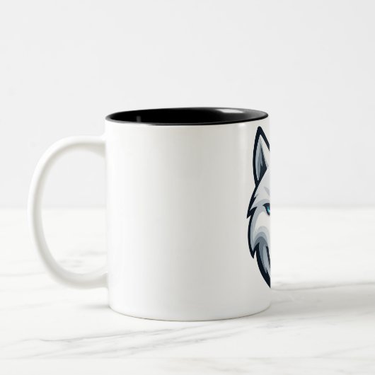 White Wolf Mug Zweifarbige Tasse (Links)