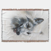 White Wolf Portrait Decke (Vorderseite)