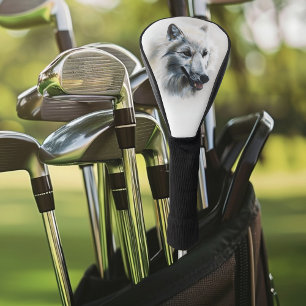 White Wolf Portrait Golf Headcover