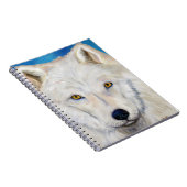White Wolf Portrait Notizblock (Rechte Seite)