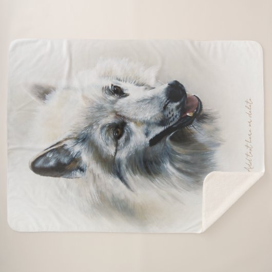 White Wolf Portrait Sherpadecke (Vorderseite (Horizontal))