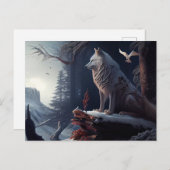White-Wolf-Postkarten Postkarte (Vorne/Hinten)