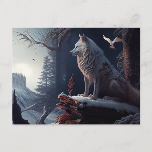 White-Wolf-Postkarten Postkarte (Vorderseite)