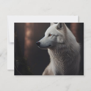 White-Wolf-Postkarten Postkarte