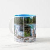 White Wolf & Rocky Mountain Wasserfall Wilhelm Tel Zweifarbige Tasse (Vorderseite Links)