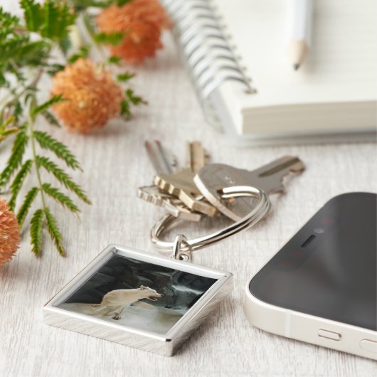 White Wolf Schlüsselanhänger (Seite)