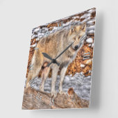 White Wolf, Schnee und Wildlife - Uhr (Winkel)