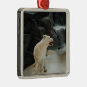 White Wolf Silbernes Ornament (Rechts)