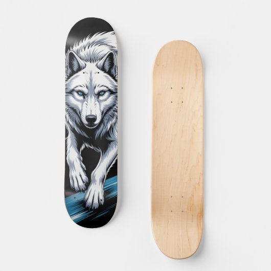 White wolf  Skateboard  (Vorderseite)