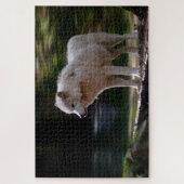 White Wolf Super Schwieriges Wildlife Puzzle (Vertikal)