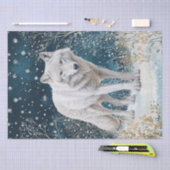 White Wolf Watercolor Seidenpapier (Handwerk)