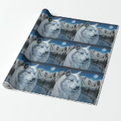 White Wolf Wrapping Paper Geschenkpapier (Ungerollt)