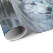 White Wolf Wrapping Paper Geschenkpapier (Rolleneckpunkt)