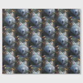 White Wolf Wrapping Paper Geschenkpapier (Flach)