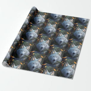White Wolf Wrapping Paper Geschenkpapier