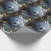 White Wolf Wrapping Paper Geschenkpapier (Ecke)