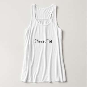 White Women's Bella+Leinwand Flowy Yoga Tank Top