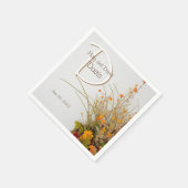 White Wood Fall Blume Hochzeit Napkins Serviette (Ecke)