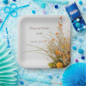 White Wood Fall Blume Hochzeitspapier-Teller Pappteller (Party)