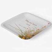 White Wood Fall Blume Hochzeitspapier-Teller Pappteller (Gewinkelt)