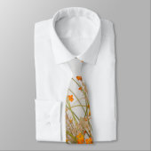 White Wood Fall Blume Wedding Neck Tie Krawatte (Gebunden)
