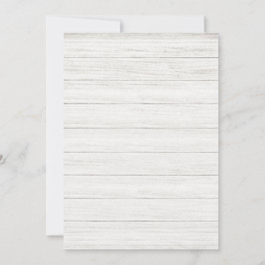 White Wood Fall Harvest Pumpkin Truck Pumpkin Einladung (Rückseite)