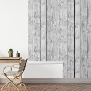 White Wood Planks Tapete