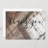 White Wood Red Brick Textur Danke Karte (Vorne/Hinten)