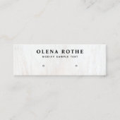 White Wood Stud Earring Juwelier Display Telefonnummerkarte (Vorderseite)