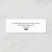 White Wood Stud Earring Juwelier Display Telefonnummerkarte (Rückseite)