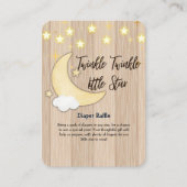 White Wood Twinkle Twinkle Little Star Baby Dusche Begleitkarte (Vorderseite)