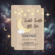 White Wood Twinkle Twinkle Little Star Baby Dusche