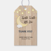 White Wood Twinkle Twinkle Little Star Baby Dusche Geschenkanhänger (Vorderseite)