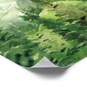 White Woodland Happy Camper Erster Geburtstag Will Poster (Ecke)