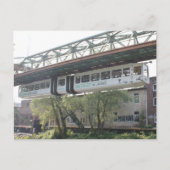 White Wuppertal Floating Train Schwebebahn Vorwerk Postkarte (Vorderseite)