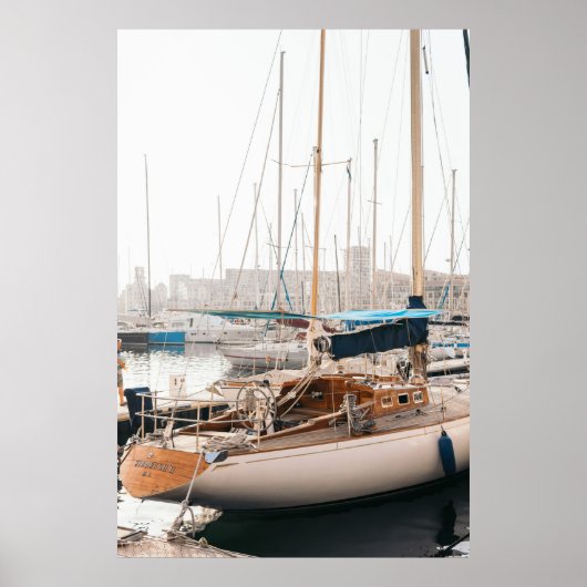 WHITE YACHT AUF BAY POSTER (Vorne)