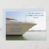 White Yacht & Ocean Retirement Boat Einladung (Vorne/Hinten)