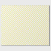 White & Yellow Checkerboard Wrapping Paper Roll Geschenkpapier (Flach)