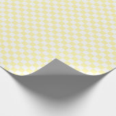 White & Yellow Checkerboard Wrapping Paper Roll Geschenkpapier (Ecke)