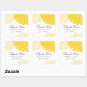 White Yellow Chrysanthemum Danke Stickers (Blatt)
