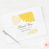 White Yellow Chrysanthemum Danke Stickers (Umschlag)