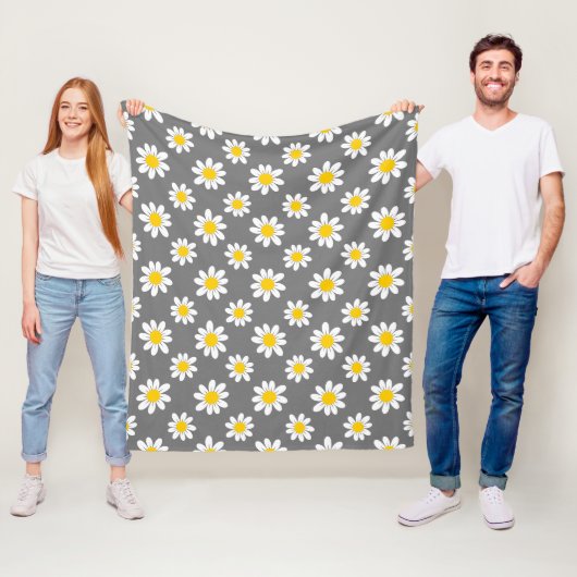 White Yellow Daisies Fleecedecke (Beispiel)