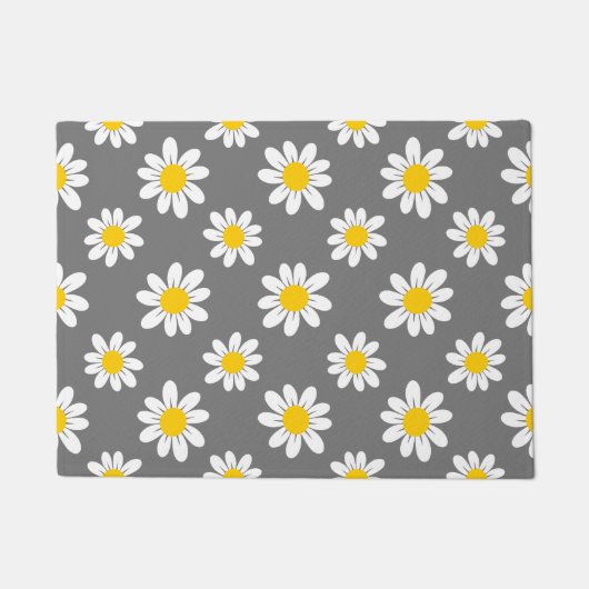 White Yellow Daisies Fußmatte (Vorderseite)