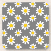 White Yellow Daisies Getränkeuntersetzer (Vorderseite)