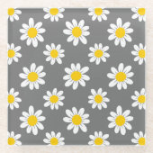 White Yellow Daisies Glasuntersetzer (Vorderseite)