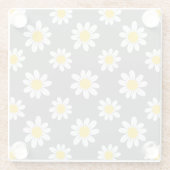 White Yellow Daisies Glasuntersetzer (Rückseite)