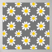 White Yellow Daisies Poster (Vorne)