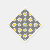 White Yellow Daisies Serviette (Ecke)