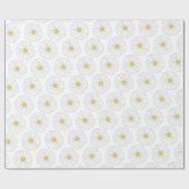 White Yellow Daisy Blume Blumengarten Print Geschenkpapier (Flach)
